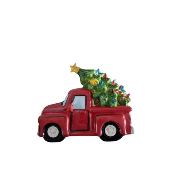 Gerson 9.6" Lighted Decorations - Red Pick Up Truck