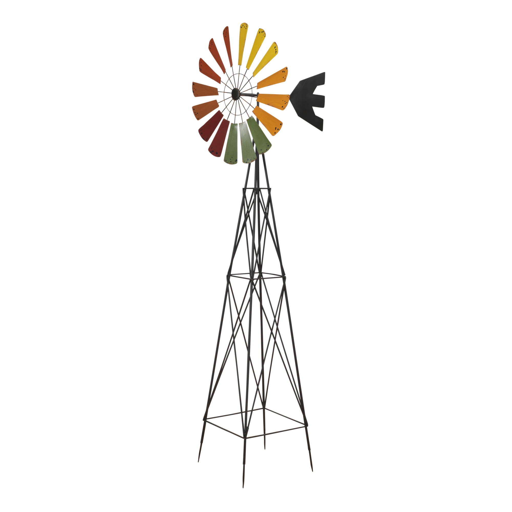 Gerson 91.73 in H Metal Garden Windmill - Walmart.com
