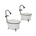 Gerson Assorted AntiqueStyle Metal Bathtub Planters (Set of 2)