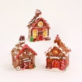 thumbnail image 1 of Gerson Assorted Set of 3 Battery-Operated Clay Gingerbread House, 1 of 2