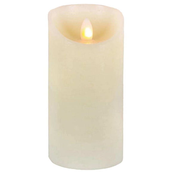 Gerson 44610 - 3" x 6" Bisque Aurora Flame Battery Operated Candle Light with Timer