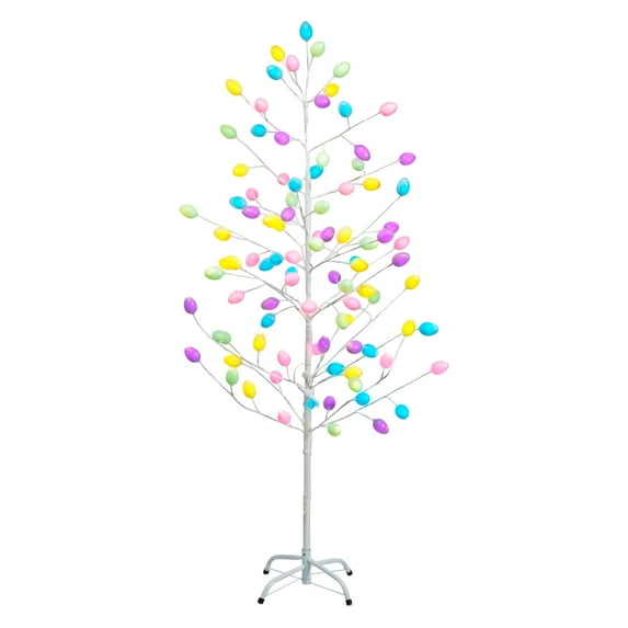 Gerson Companies 5' Indoor/Outdoor UL Multi Colored Easter Egg LED Lighted Tree