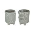 thumbnail image 1 of Gerson Gray Concrete Cow and Pig Barnyard Animal Planters 8 inch (Set of 2), 1 of 4