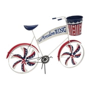 Gerson International 2565970 Americana Bicycle Planter with Spinning Spokes, 21.6-inch Length, Metal