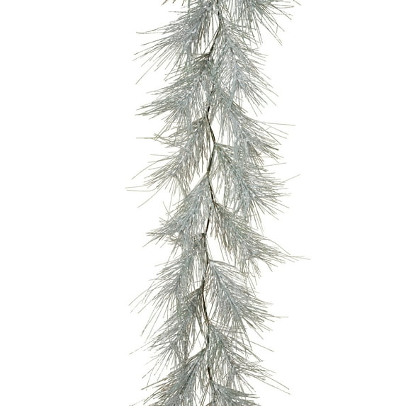 Gerson International Decorated Pine Garland, 8" (Silver)
