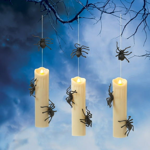 Gerson Lighted Hanging Spider Candles