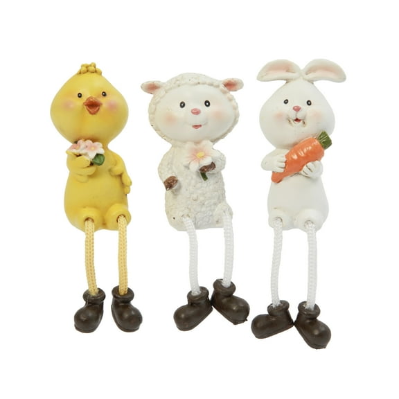 Gerson S/3 Assorted 5 in H Resin Easter Shelf Sitters