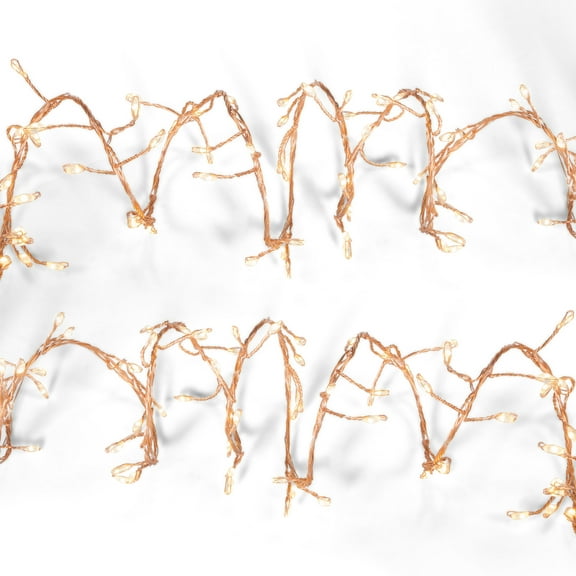 Gerson Set of 2 6 ft Electric Firecracker Garland with Warm White Lights