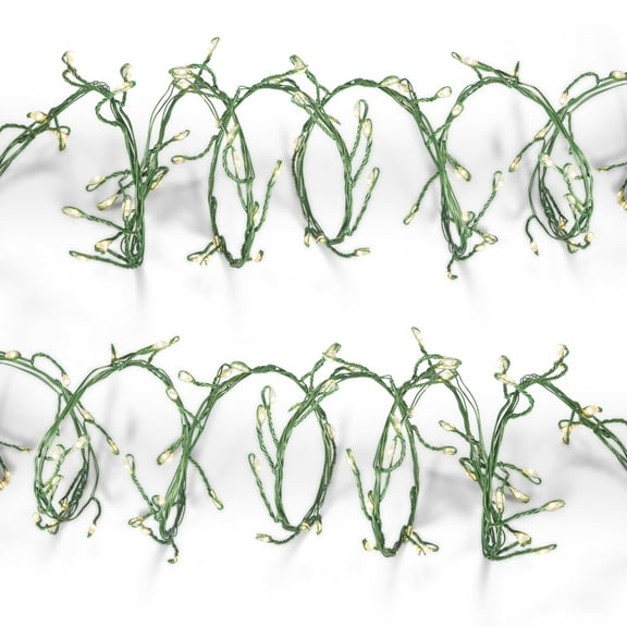 Gerson Set of 2 6 ft Electric Firecracker Garland with Warm White Lights