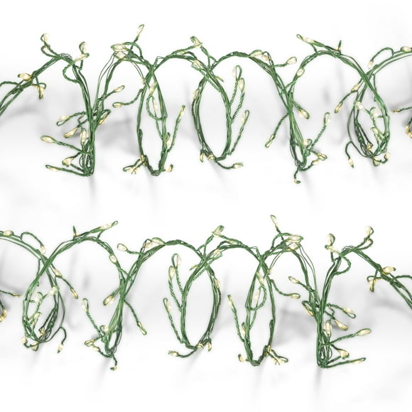 Gerson Set of 2 6 ft Electric Firecracker Garland with Warm White Lights