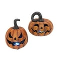 thumbnail image 1 of Gerson Set of 2 Spooky Halloween Lighted  Jack o Lantern Resin Décor, 1 of 2