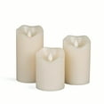 thumbnail image 1 of Gerson Set of 3 Wax Wavy Edge Motion Flame® LED Candles, 1 of 2