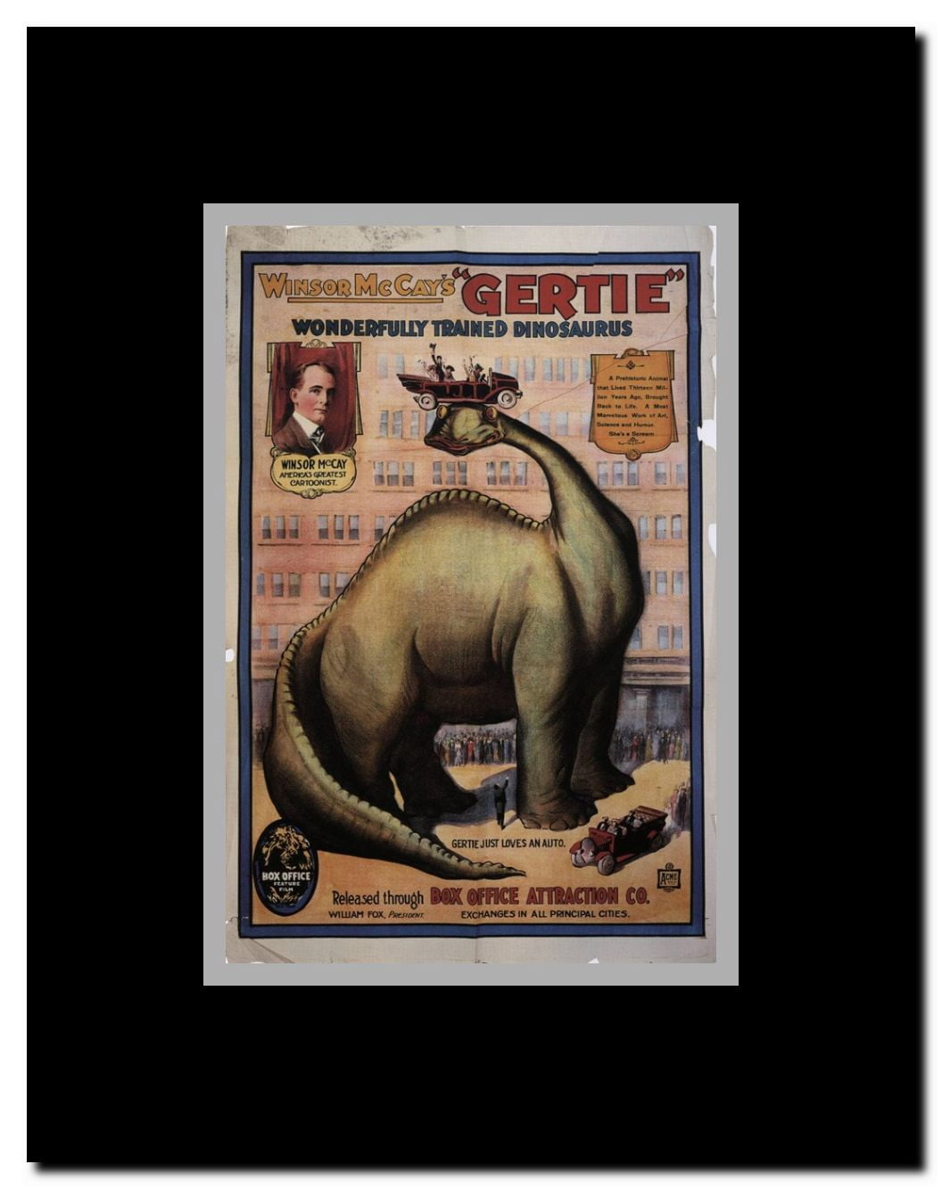 Gertie the Dinosaur Framed Movie Poster