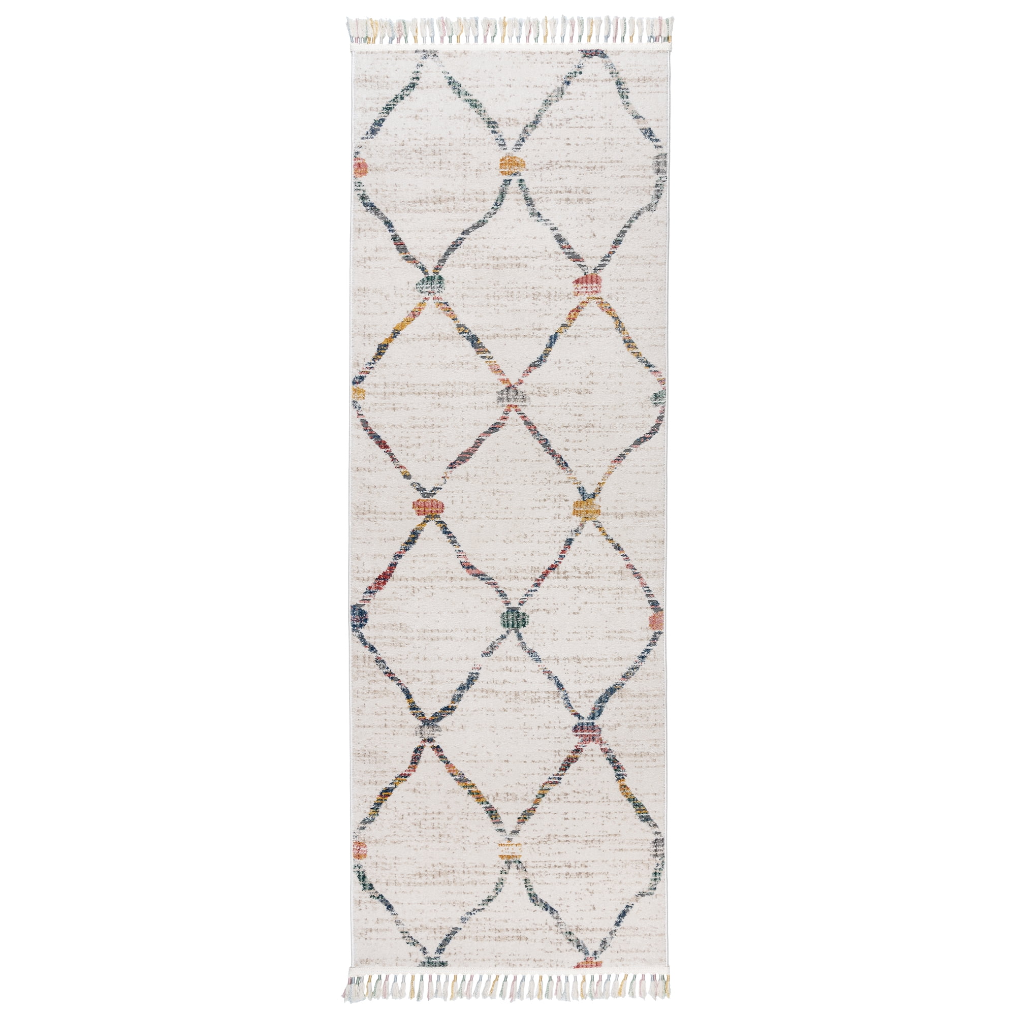 Gertmenian Amiens Dieppe Modern Geometric Cream Indoor Area Rug, 2x8