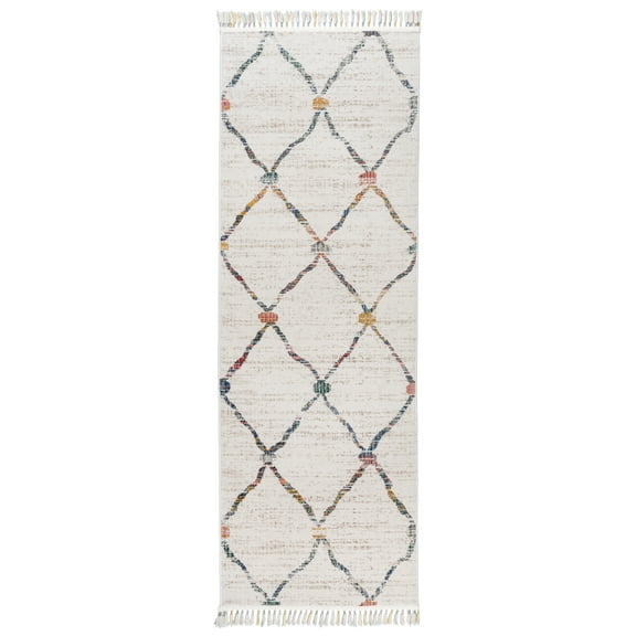 Gertmenian Amiens Dieppe Modern Geometric Cream Indoor Area Rug, 2x8