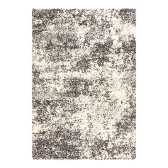 Gertmenian Anjou Patmos Shag Abstract Gray Indoor Area Rug, 8x10