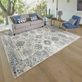 thumbnail image 1 of Gertmenian Baku Nevaeh Traditional Oriental Blue Soft Polypropylene/Polyester Area Rug, 9' x 12', 1 of 5