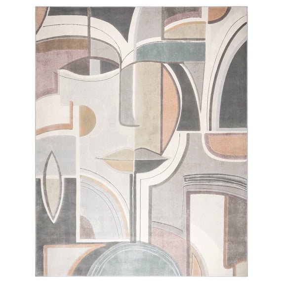 Blayne Mondrian Modern Geometric Multi Area Rug, 6x9