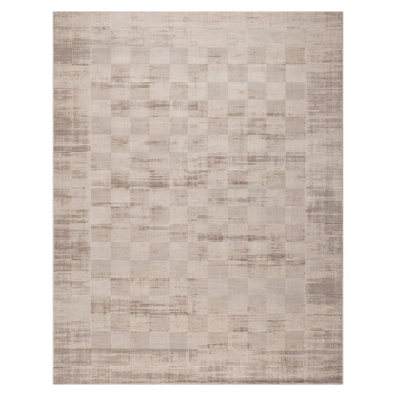 Gertmenian Bloom Lyla Modern Checkered Beige Area Rug, 5x8