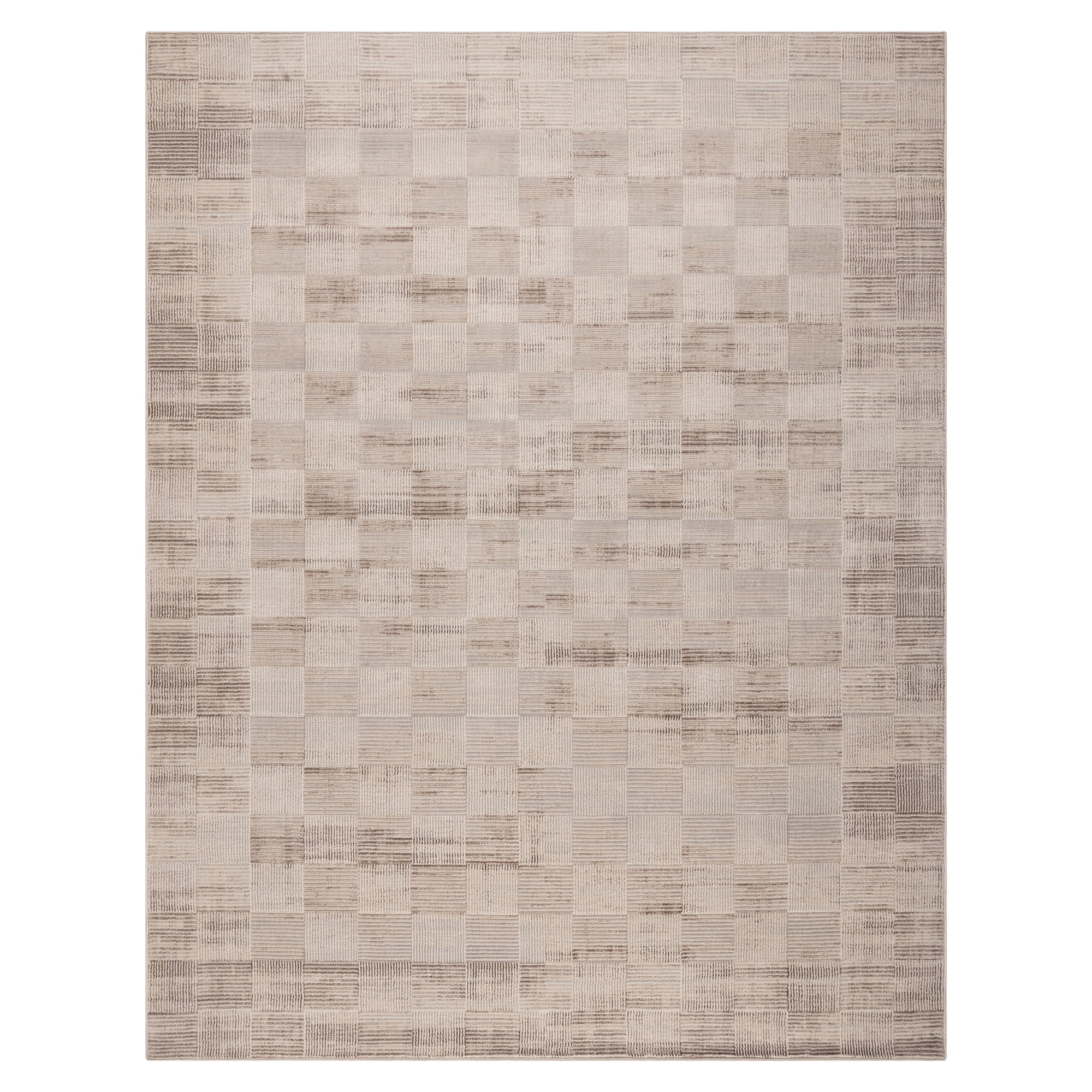 Gertmenian Bloom Lyla Modern Checkered Beige Area Rug, 6x9