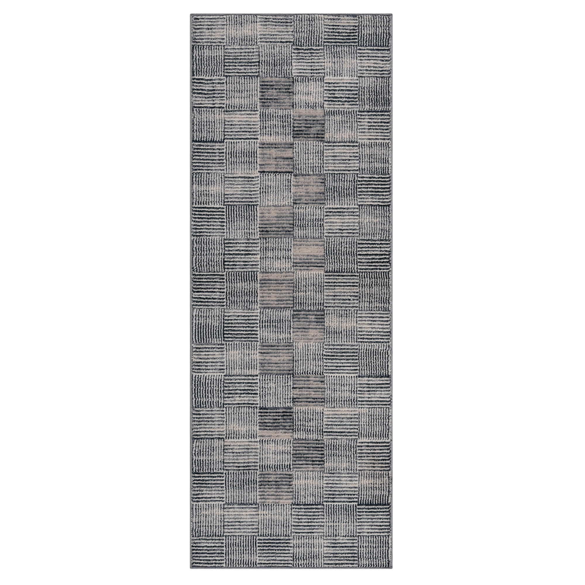 Gertmenian Bloom Lyla Modern Checkered Blue Area Rug, 2x6