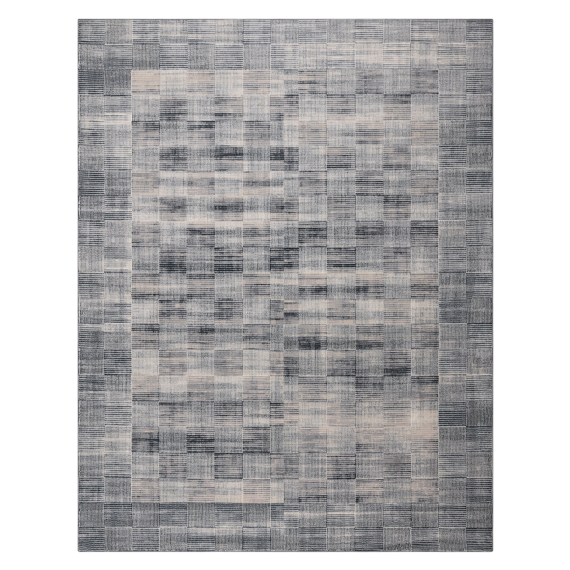 Gertmenian Bloom Lyla Modern Checkered Blue Area Rug, 9x13