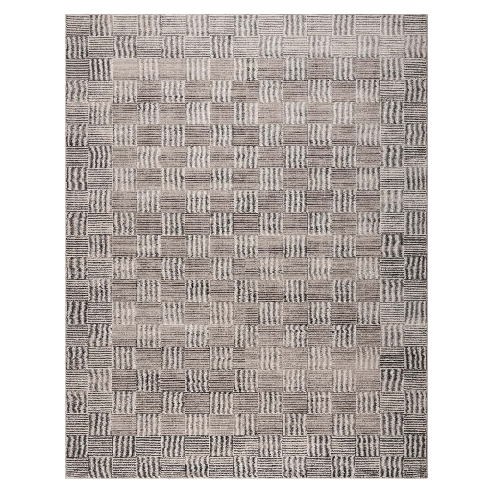 Gertmenian Bloom Lyla Modern Checkered Gray Area Rug, 8x10
