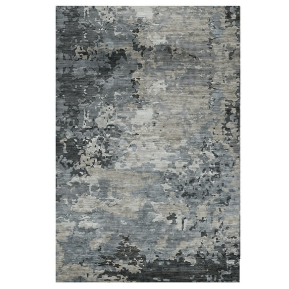 Crystal Print Kaori Modern Abstract Charcoal Area Rug, 5x7