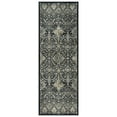 thumbnail image 1 of Crystal Print Tanis Traditional Moroccan Anthrocite Non-Slip Washable Area Rug, 2x6 Runner, 1 of 6