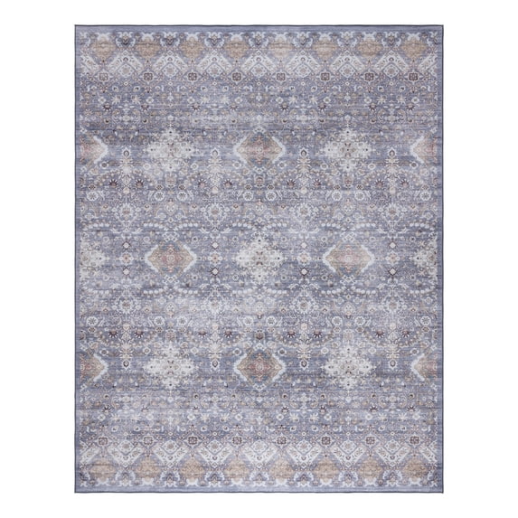 Gertmenian Crystal Print Tanis Traditional Moroccan Gray Washable Indoor Area Rug, 3x5