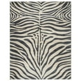 thumbnail image 1 of Crystal Print Zebra Modern Striped Black White Washable Indoor Area Rug, 8x10, 1 of 9