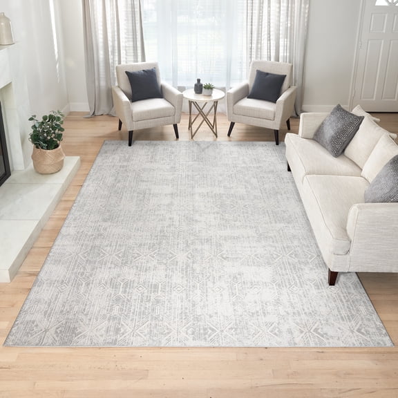 Gertmenian Ethan Marion Modern Abstract Ivory Area Rug, 6x9