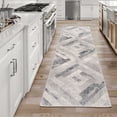 thumbnail image 1 of Gertmenian Ethan Soller Modern Geometric Gray Area Rug, 2x8, 1 of 5