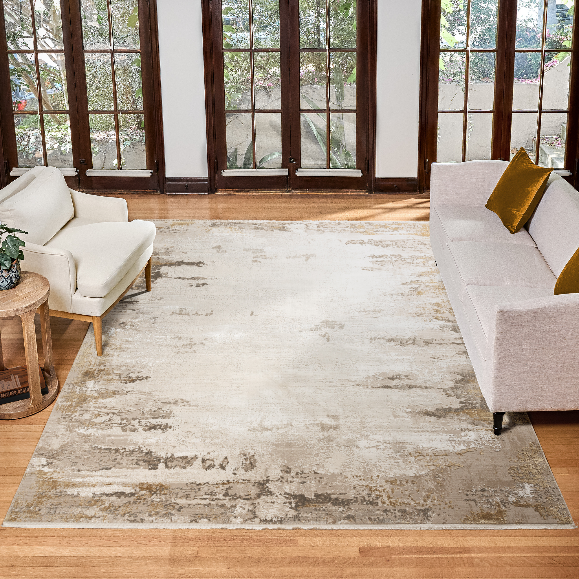 Gertmenian Florance Gela Modern Abstract Beige Indoor Area Rug, 8x10 ...