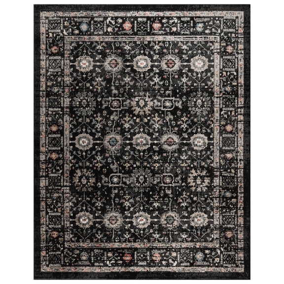 Gertmenian Heirloom Dov Transitional Oriental Black Indoor Area Rug, 8x10