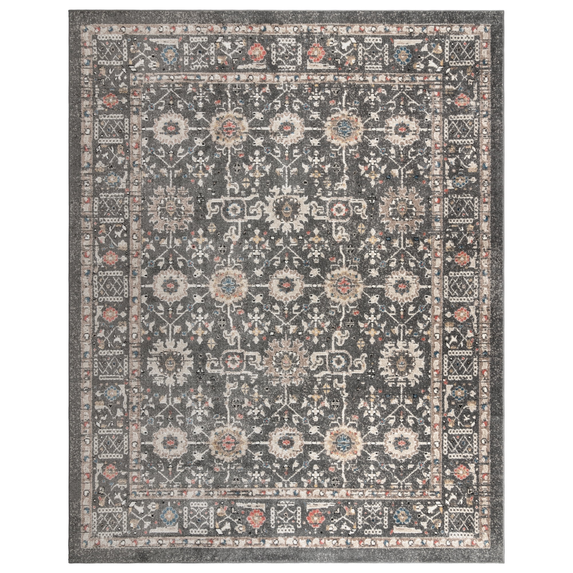 Heirloom Gray Tufted Rectangular Polypropylene Area Rug 8'9" x 13"