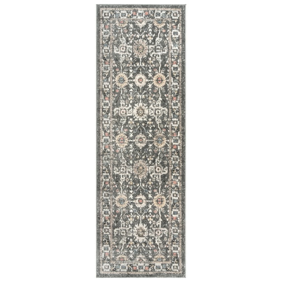 Gertmenian Heirloom Dov Transitional Oriental Gray Indoor Area Rug, 2x8 Runner