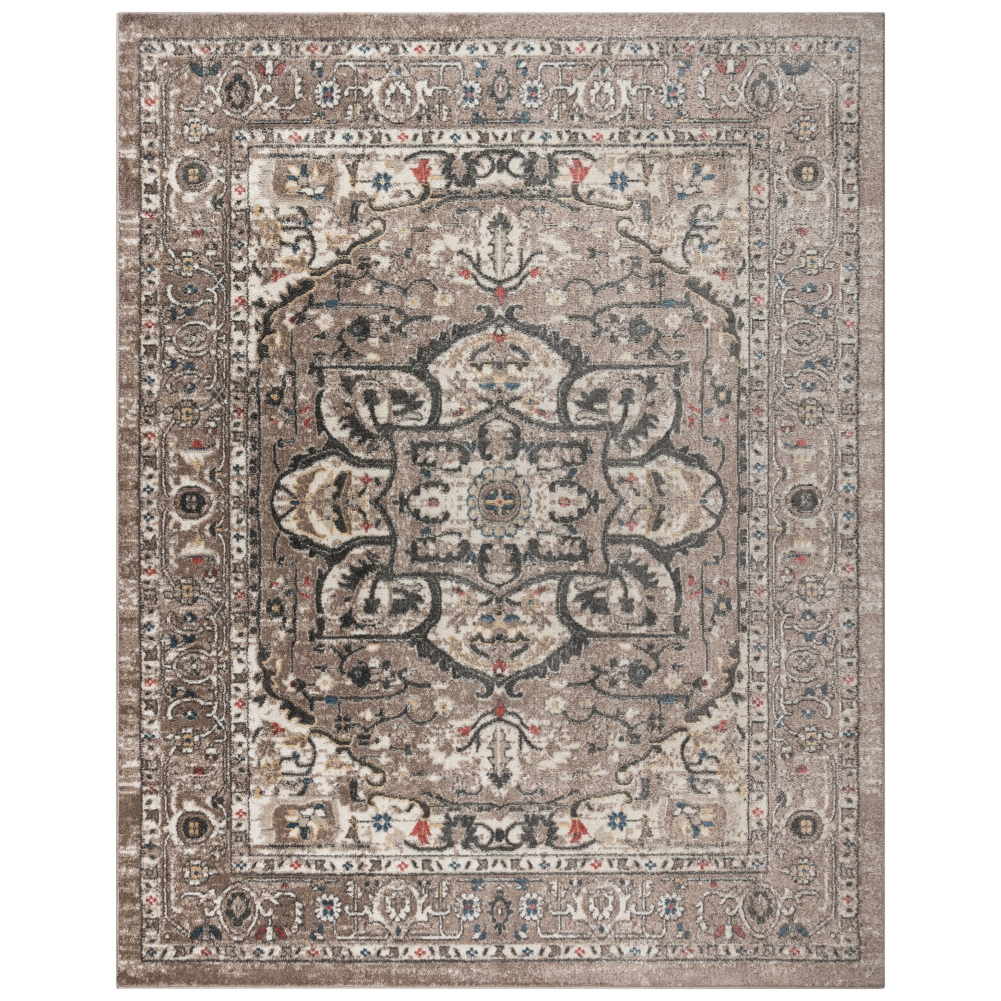 Heirloom Beige and Brown Tufted Polypropylene Area Rug