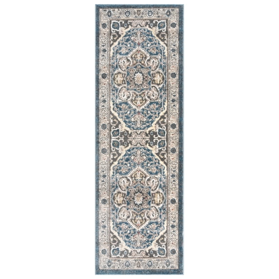 Gertmenian Heirloom Wynn Traditional Oriental Blue Indoor Area Rug, 2x6 Runner