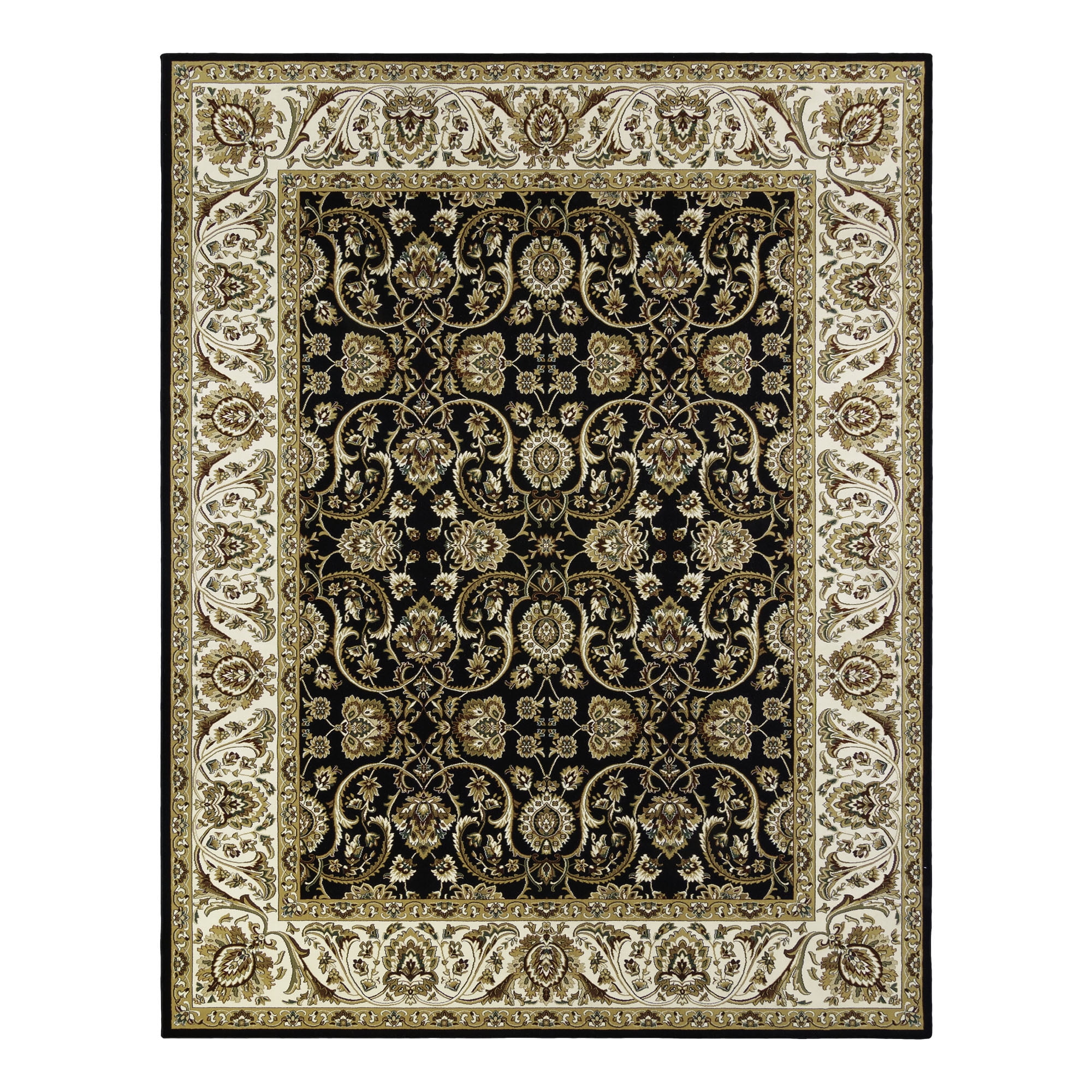 Gertmenian Majestic Croft Traditional Floral Black Indoor Area Rug, 5x8