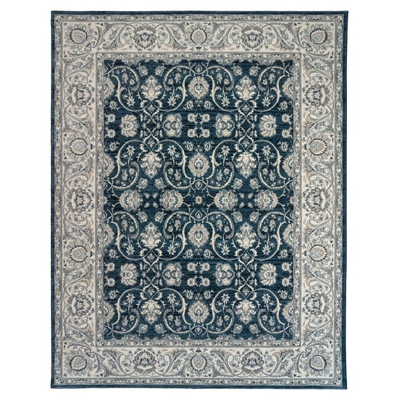 Gertmenian Majestic Croft Traditional Floral Denim Indoor Area Rug, 6x9