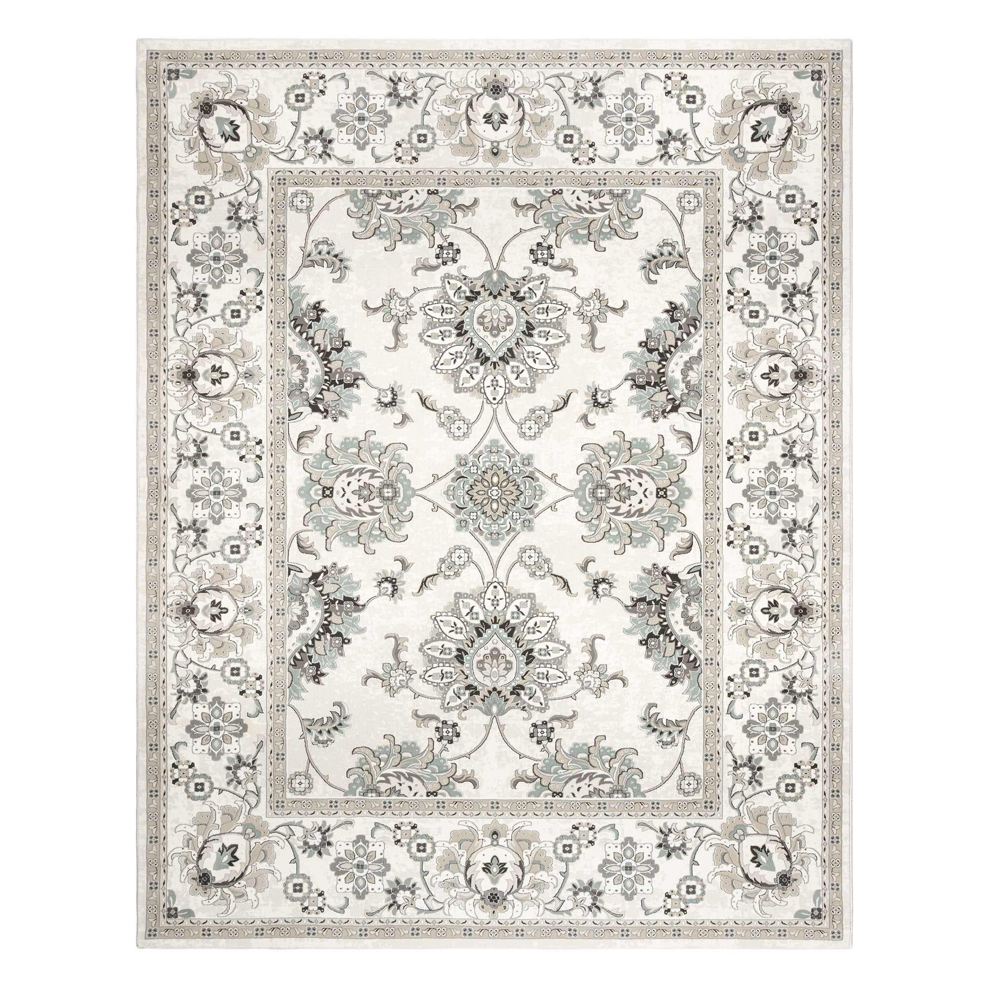 Gertmenian Majestic Moena Traditional Oriental Ivory Indoor Area Rug, 5x8