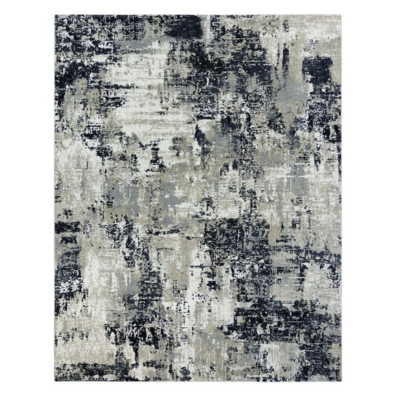 Gertmenian Majestic Omari Modern Abstract Blue Indoor Area Rug, 9x13