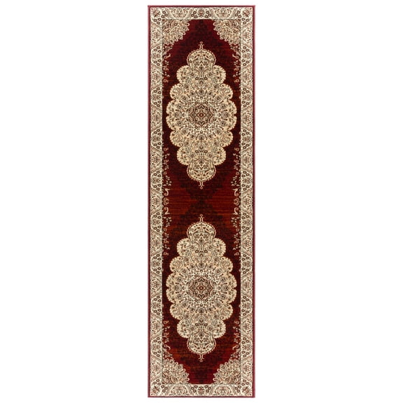 Gertmenian Majestic Ravina Traditional Oriental Red Indoor Area Rug, 2x8