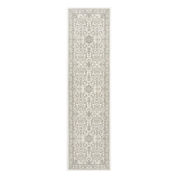 Gertmenian Majestic Vernon Traditional Border Medallion Floral Ivory Indoor Area Rug, 2x8 Runner