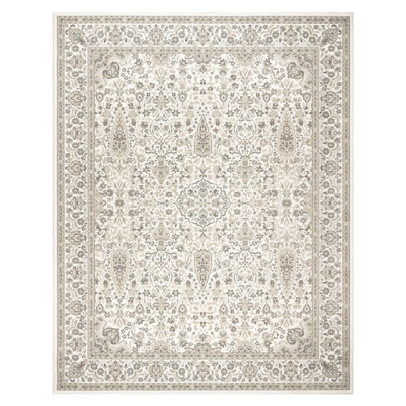 Gertmenian Majestic Vernon Traditional Border Medallion Floral Ivory Indoor Area Rug, 9x13