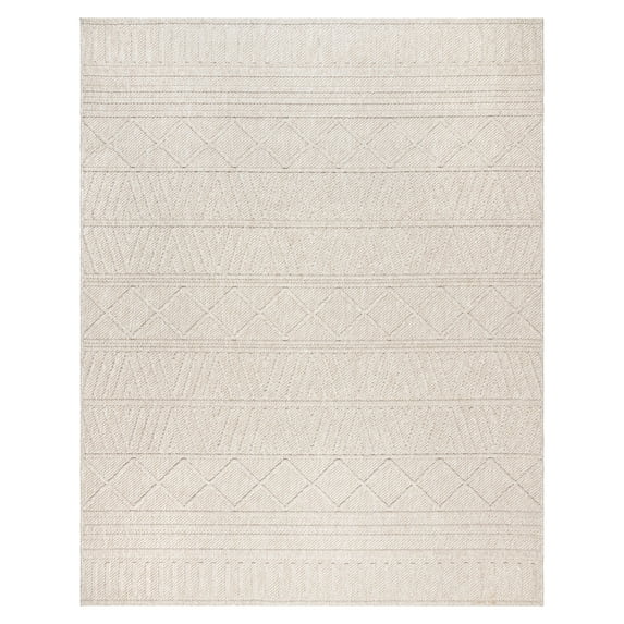 Gertmenian Malini Brindi Bohemian Moroccan Beige Area Rug, 6x9