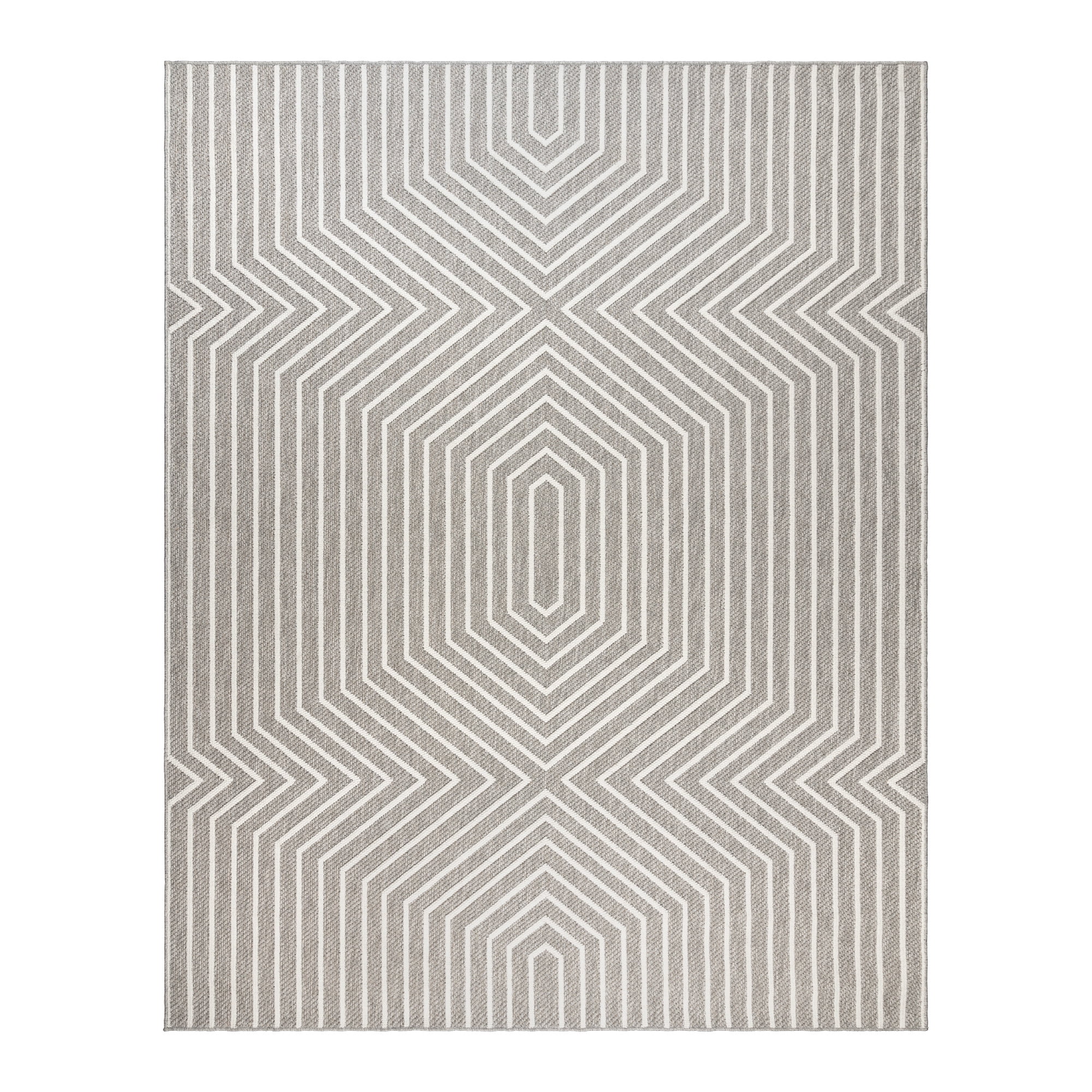 Gertmenian Malini Dazi Modern/ Contemporary Geometric Gray Area Rug, 8x10