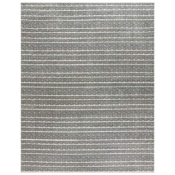 Gertmenian Missha Dario Modern/Contemporary Striped Beige Black Indoor Area Rug, 8x10