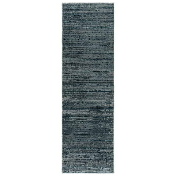 Gertmenian Missha Dario Modern/Contemporary Striped Blue Indoor Area Rug, 2x6 Runner